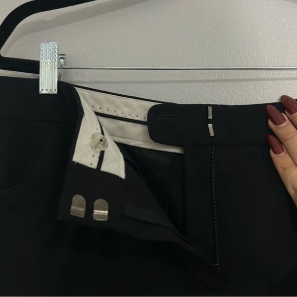 Elie Tahari Virgin Wool Black Slim Trousers Size 10 - Picture 8 of 10